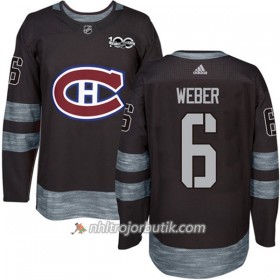 Män Ishockey Montreal Canadiens Tröja Shea Weber 6 1917-2017 100th Anniversary Adidas Svart Authentic